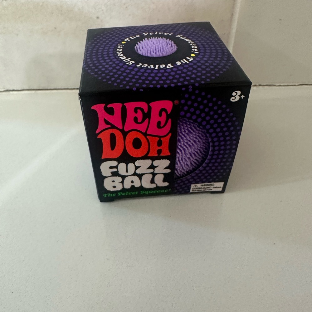 Nee doh Fuzz Ball - Purple Velvet Squeezer 🔥 fast ship Authentic Viral